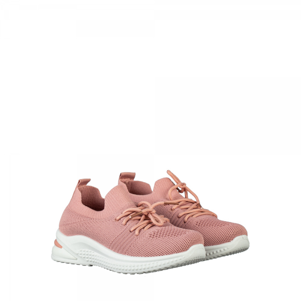 Παιδικά αθλητικά παπούτσια  ροζ από ύφασμα Fantase, 2 - Kalapod.gr